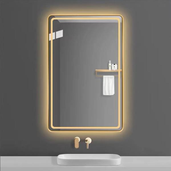 Buy Custom Rectangular Frameless Bathroom Mirror Smart  Backlit LED Wall at wholesale prices