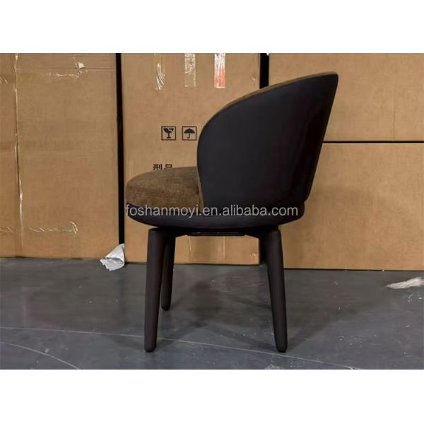 CUSTOM Dining Room Furniture Elegant Velvet Upholstered Leather Swivel Comfortable Modern Nordic Luxury Dining Chair