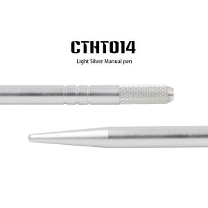 Aluminum Alloy Permanent Makeup Eyebrow Tattoo Pen Light Silver Pen
