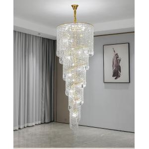Long Hign ceiling Crystal Chandelier For Hall Project Staircase Stairwell