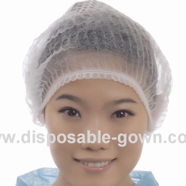 Buy Single Use Medical Bouffant Caps With Double Non Irritating Elastic at wholesale prices