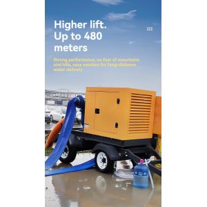 Flood Prevention Large Flow Diesel Engine Pump Movable for Water Treatment
