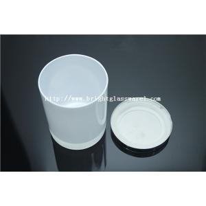 white glass candle holder, color glass cup