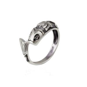 China Vintage Sterling Silver Mermaid Band Ring for Women (R121406) on sale