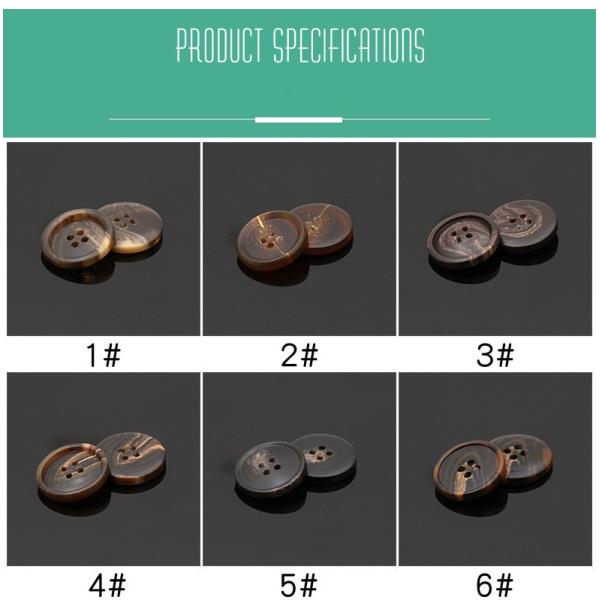 2022 Colorful factory wholesale 4-holes flatback imitated horn resin button