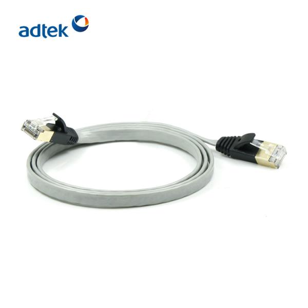 1m Cat6 STP Patch Cable 32AWG Grey PVC PVC / LSZH Cable Jacket