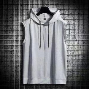 Men'S Casual Sleeveless 4 Way Spandex Hoody Vest