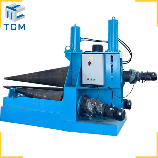 Buy 3 Rollers Hydraulic Cone Rolling Machine Steel Conical Cover Bender at wholesale prices
