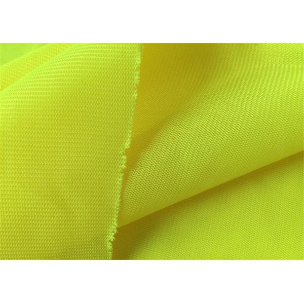 Buy Yellow Knitting Fluorescent Polyester Fabric For Safety Jacket at wholesale prices