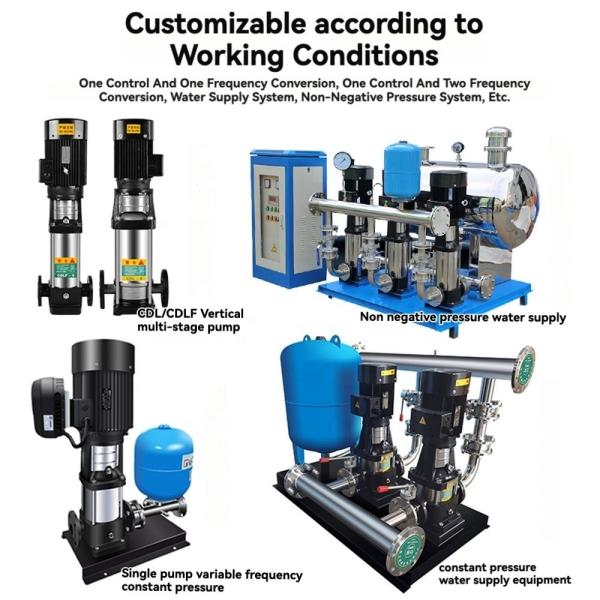 CDL Series Vertical Stainless Steel Multistage Centrifugal Water Pump 1.5KW
