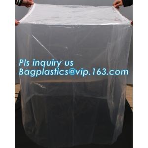 sealable square bottom pallet shrink wrap plastic cover for bags, jumbo black