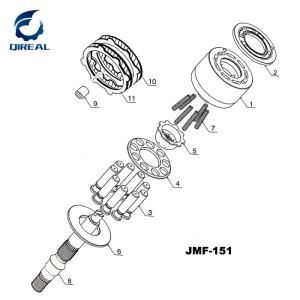 China JMF151 JMF250 Excavator Pump Swing Motor Parts on sale