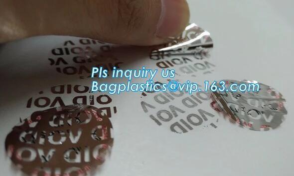 open void security label/ material, warranty sticker void if tampered,Serial Number Barcode Security Warranty VOID Stick