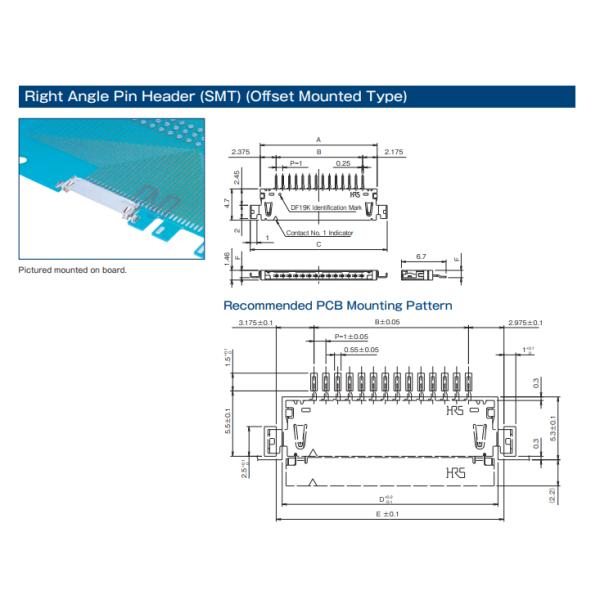 DF19A-2830SCFA Headers Wire Housings FEM CONTACT GOLD Connector
