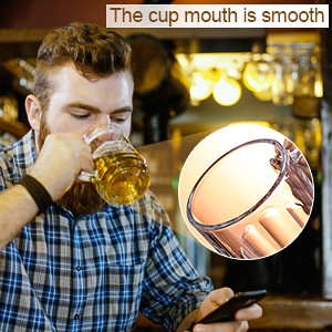 20OZ Glass Beer Mugs With Handles Dishwasher And Microwave Safe