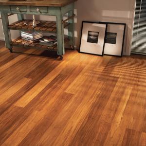Carbonized Strand Smooth Board Bamboo Flooring in Natural Color for High Gloss