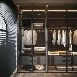 Customized Walk In Wardrobe Closet MR HDF Walkin Closet Systems