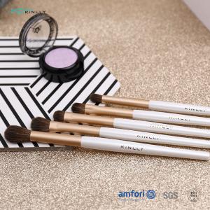 5PCS Shiny White ISO9001 Synthetic Hair Makeup Brush