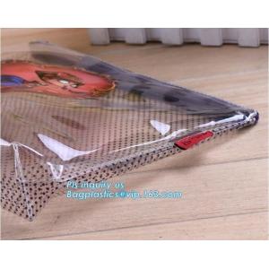 vinyl plastic zipper bags packaging with slider closure, size frosted matte pvc