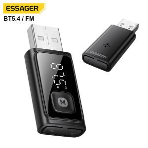 Bluetooth 5.4 FM Car Adapter with 10m Range USB-A