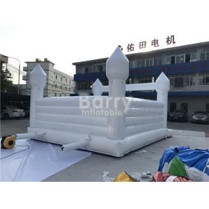 Outdoor White Bounce House With Roof For Wedding Bouncy Castle For Party