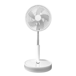 White Portable Foldable Fan Plastic 10000mAh Quiet With 4 Speeds