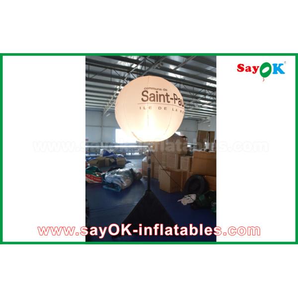190T Nylon Cloth 1.5m DIA Advertising Inflatable Lighting Decoration Stand Balloon With Tripod