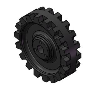 45mm Pitch Snowmobile Parts Tracks 41 Link Robot Rubber Tracks