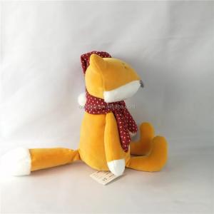 Christmas Stuffed Fox Short Soft Plush Toy Children'S Companion Doll