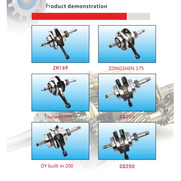 Standard Size Motorcycle Engine Crankshaft With Bearings Connecting Rod and Certified