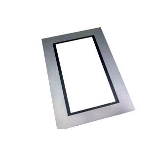 Silver Screen Printing Graphic Overlay Label With 3M Adhesive And LCD Window