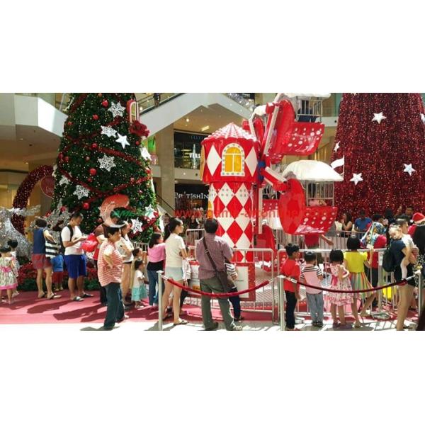 Christmas Topic Ferris Wheel Kiddie Ride , Mini Amusement Park Rides Games