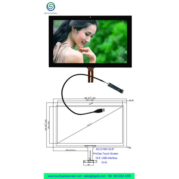 16:9 COB Type ILITEK 2302 Controller Large Industrial Touch Screen For Commercial Kiosks