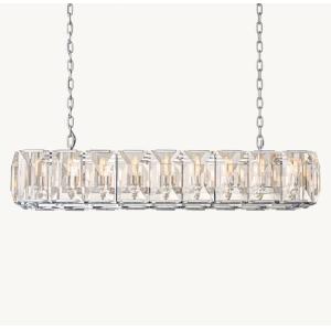 Hardwired Harlow Crystal Rectangular Chandelier 62'' Custom Made