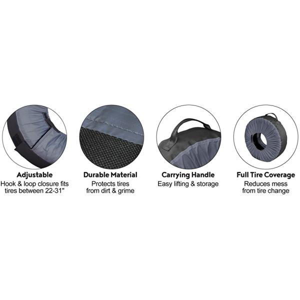 kurgo wheel bags for cars, tire totes, storage protectors for car, adjustable seasonal tire cover