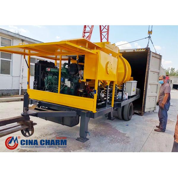 Easy Operate Diesel Concrete Mixer Pump , JBS40R 40m3/H Cement Mixer And Pump