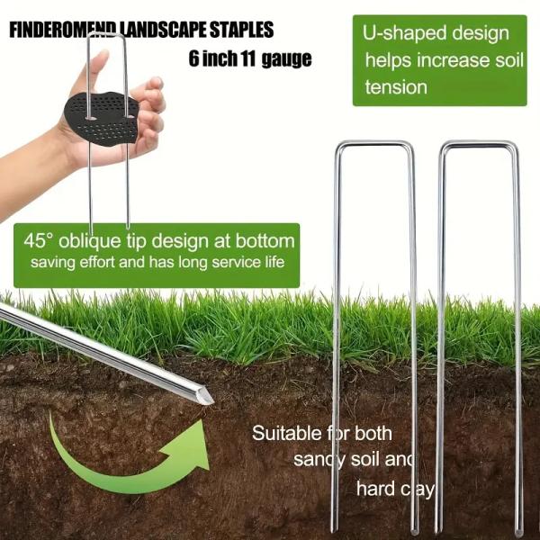 Insect Net Fixing Peg Turf Securing SOD Staples Galvanized Steel Garden Nail