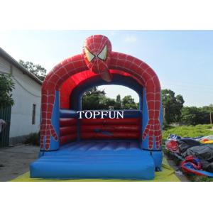 Red / Blue Inflatable Spiderman Jumping Castle Bouncy House Waterproof