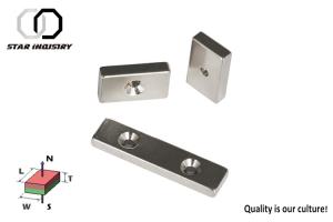 Quality 1'' Countersunk Magnets Both Sides Neodymium Magnets With Countersunk Holes for sale