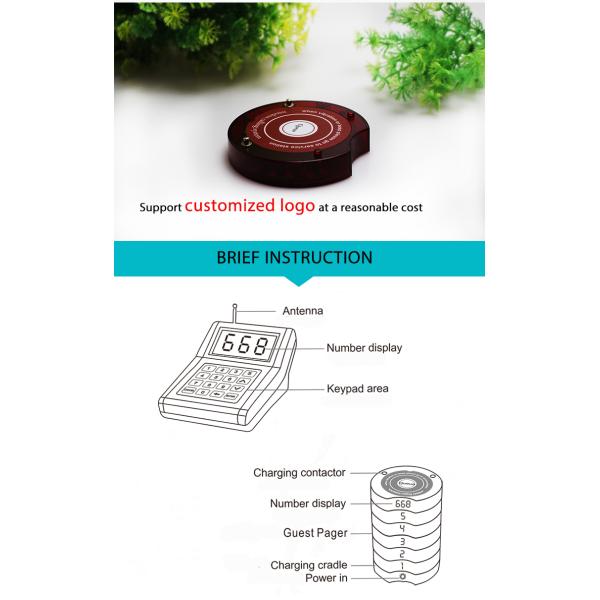 Facilitates the organization and delivery of orders nontraditional sales establishments with vibrate sound flash for restaurant