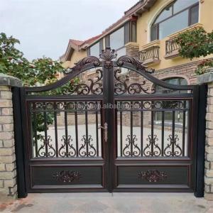 In Swing Aluminum Wrought Iron Rawt Iron Gates Sliding Door ODM