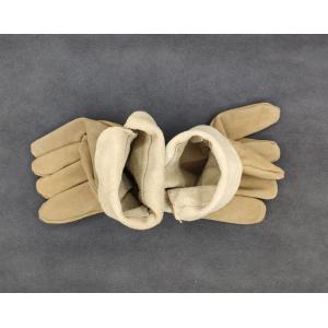 Short Thick Leather High Temperature Welder Gloves Full Leather Welding Welder