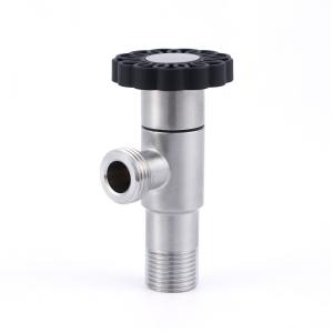 SS304 Brushed Angle Valve 1 2 X 1 2 Easy Operation Right Angle Stop