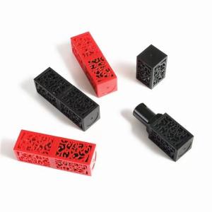Black Red 3g Middle Empty Lipstick Tube With Delicate Appearance