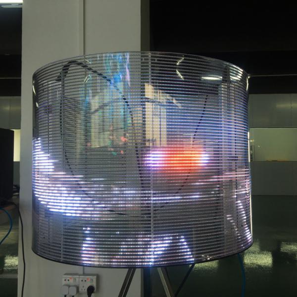 256x64 Flexible Transparent LED Screens Advertising LED Display Video Wall 1000x500mm