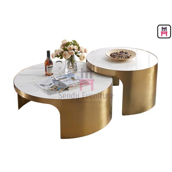 Buy Round 60cm 70cm Stainless Steel Coffee Table 0.6cbm at wholesale prices