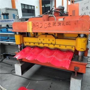 beautiful red 820mm metal glazed tiles with 0.476mm for factory roof