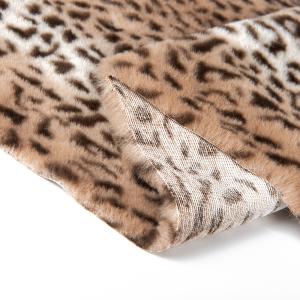 Quality 58/60&quot; Width Polyester Faux Rabbit Fur Fabric with Custom Printing and Brushed Finish for sale
