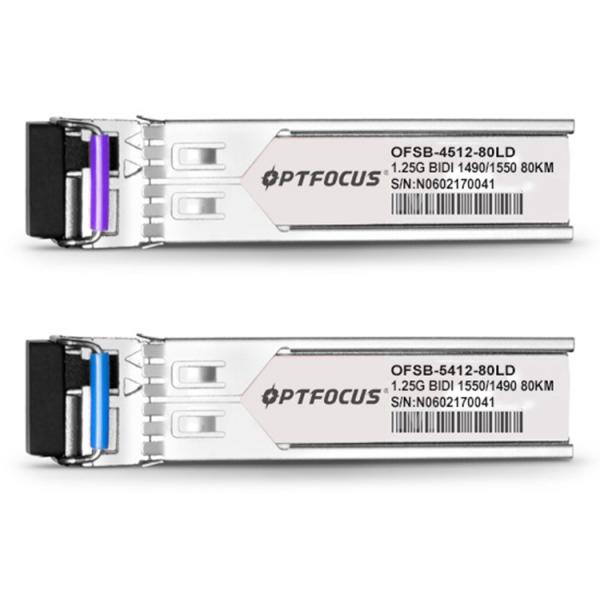 OPTFOCUS SFP Optical Transceiver OFSB-4512-80LD BI-DI SF SM SC 1.25G 80KM 1490/1550NM