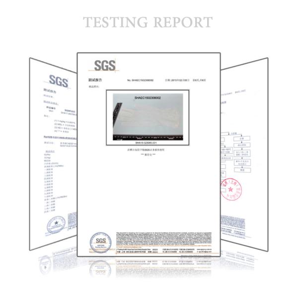 certificate vinyl glove